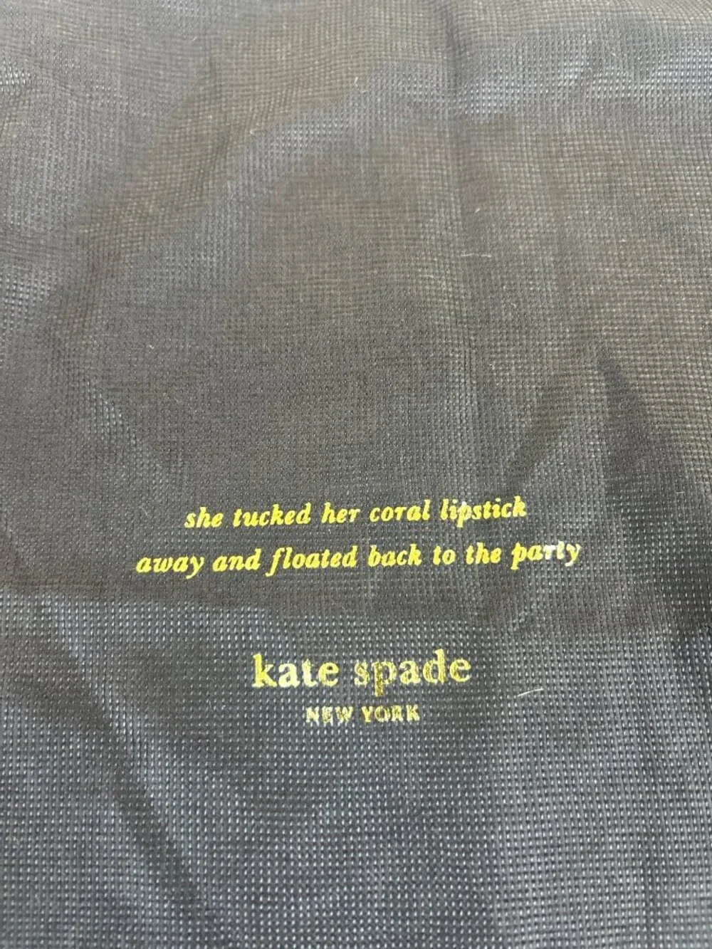 Kate Spade New York Purse Dust Bag Brown Drawstring Pink Cord 17x19 Large